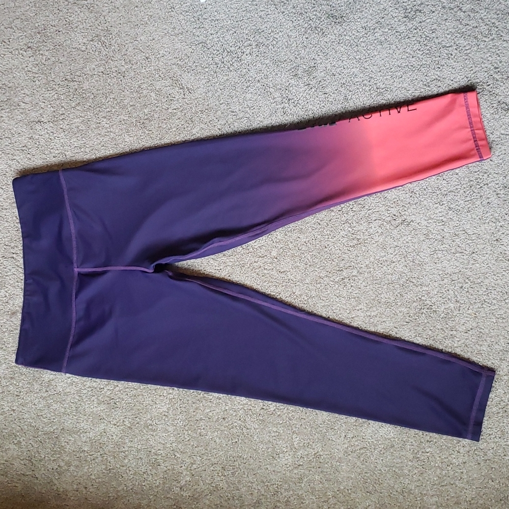 Zyia Purple Ombre Light N Tight High Rise Leggings 7/8 24” Sz 16-18